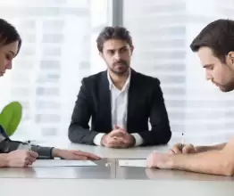 Divorce settlement in office