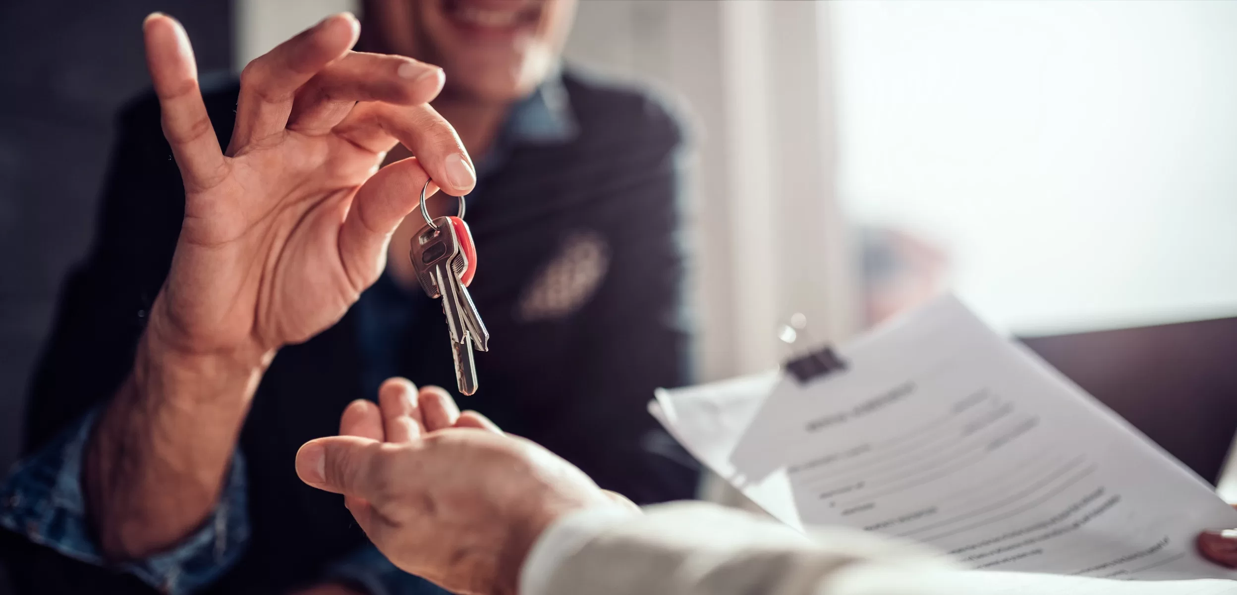 Handing over house keys